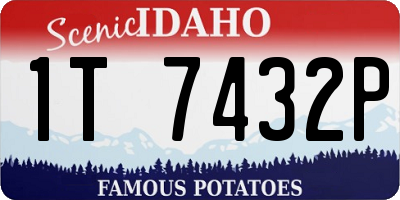 ID license plate 1T7432P