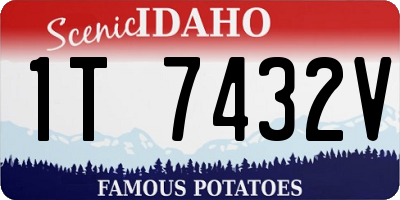 ID license plate 1T7432V