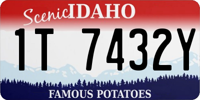 ID license plate 1T7432Y