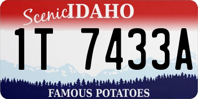 ID license plate 1T7433A