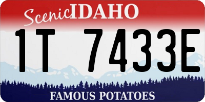 ID license plate 1T7433E
