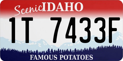 ID license plate 1T7433F