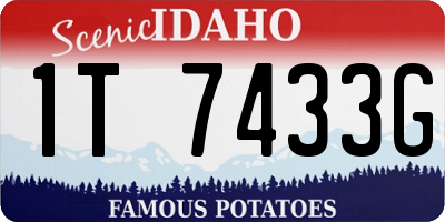 ID license plate 1T7433G