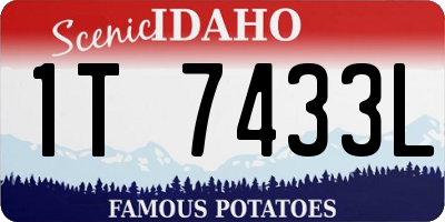ID license plate 1T7433L