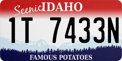 ID license plate 1T7433N