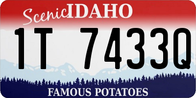 ID license plate 1T7433Q