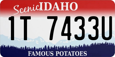 ID license plate 1T7433U