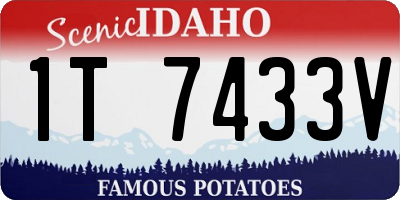 ID license plate 1T7433V