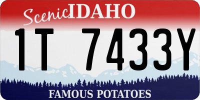 ID license plate 1T7433Y