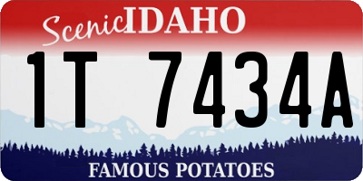 ID license plate 1T7434A