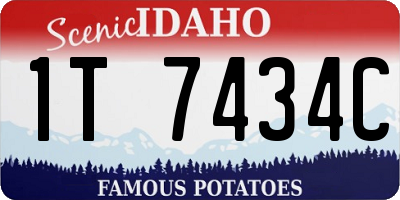ID license plate 1T7434C