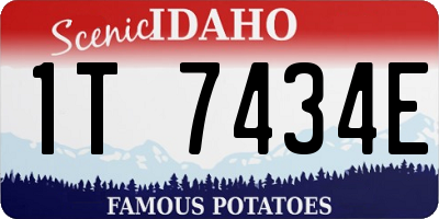ID license plate 1T7434E