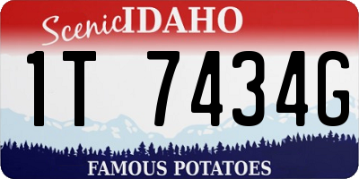 ID license plate 1T7434G