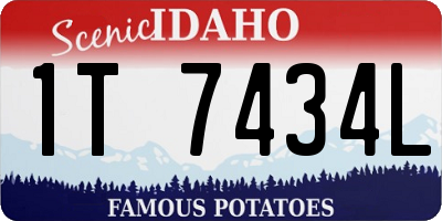 ID license plate 1T7434L