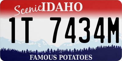 ID license plate 1T7434M