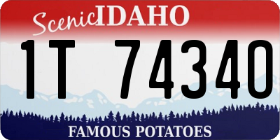 ID license plate 1T7434O