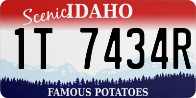 ID license plate 1T7434R