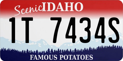 ID license plate 1T7434S