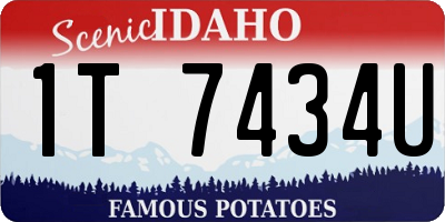 ID license plate 1T7434U