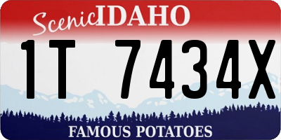 ID license plate 1T7434X
