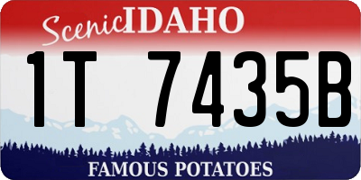 ID license plate 1T7435B