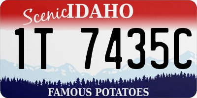 ID license plate 1T7435C