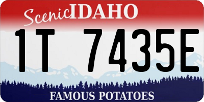 ID license plate 1T7435E