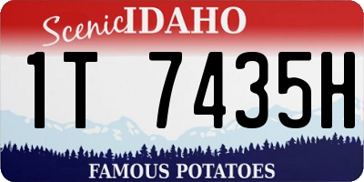 ID license plate 1T7435H