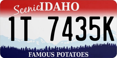 ID license plate 1T7435K