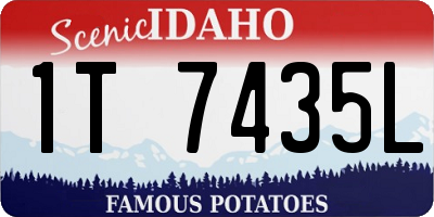 ID license plate 1T7435L