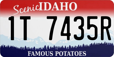 ID license plate 1T7435R