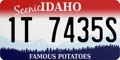 ID license plate 1T7435S
