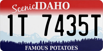ID license plate 1T7435T