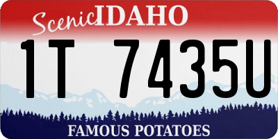 ID license plate 1T7435U