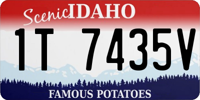 ID license plate 1T7435V