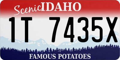 ID license plate 1T7435X