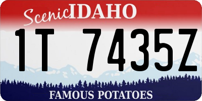ID license plate 1T7435Z