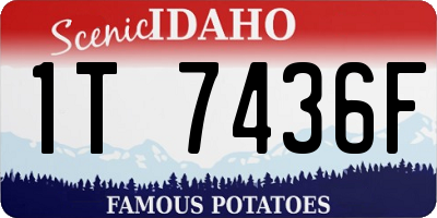ID license plate 1T7436F