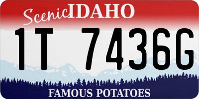 ID license plate 1T7436G
