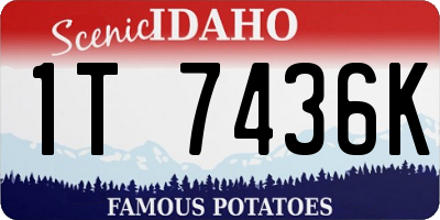 ID license plate 1T7436K