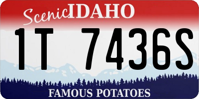 ID license plate 1T7436S