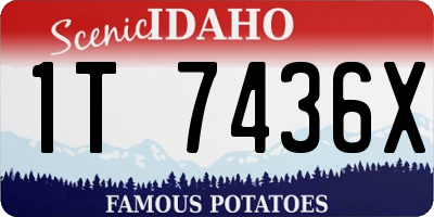 ID license plate 1T7436X