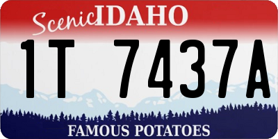 ID license plate 1T7437A