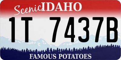 ID license plate 1T7437B