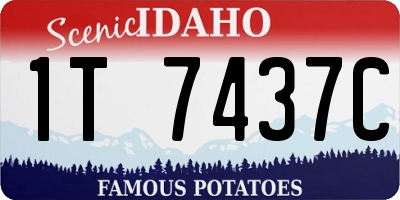 ID license plate 1T7437C