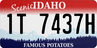 ID license plate 1T7437H