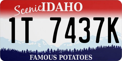 ID license plate 1T7437K