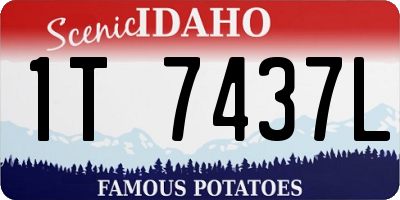 ID license plate 1T7437L