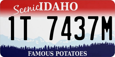 ID license plate 1T7437M