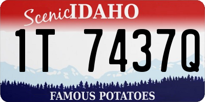 ID license plate 1T7437Q